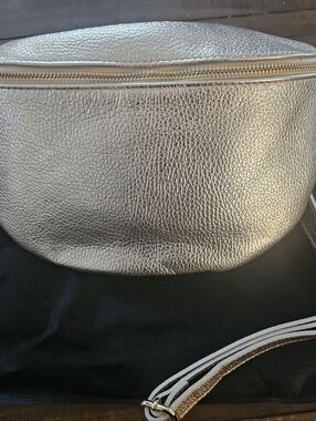 Elie Beaumont Gold Crossbody Belt Bag